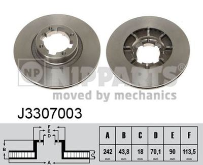 J3307003 NIPPARTS Тормозной диск