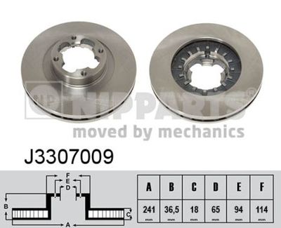 J3307009 NIPPARTS Тормозной диск