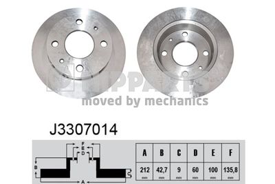 J3307014 NIPPARTS Тормозной диск