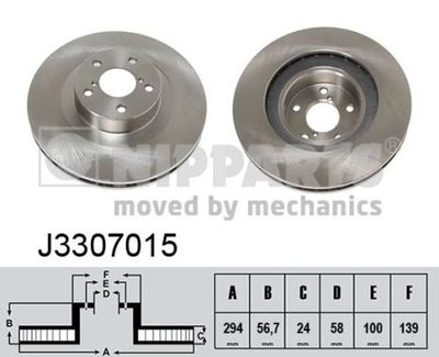 J3307015 NIPPARTS Тормозной диск