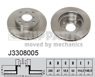 J3308005 NIPPARTS Тормозной диск