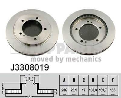 J3308019 NIPPARTS Тормозной диск