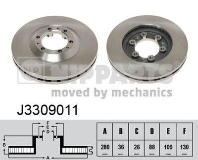 J3309011 NIPPARTS Тормозной диск