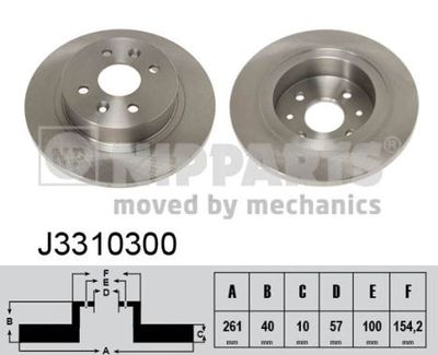 J3310300 NIPPARTS Тормозной диск