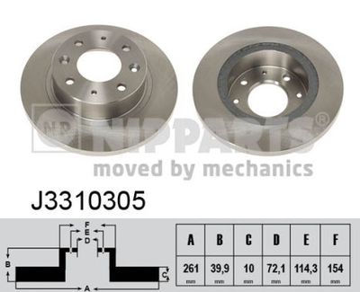 J3310305 NIPPARTS Тормозной диск