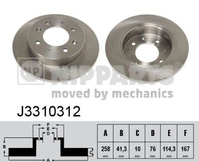 J3310312 NIPPARTS Тормозной диск