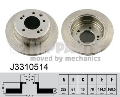 J3310514 NIPPARTS Тормозной диск