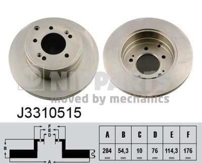 J3310515 NIPPARTS Тормозной диск