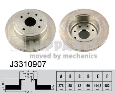 J3310907 NIPPARTS Тормозной диск