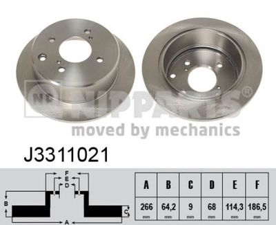 J3311021 NIPPARTS Тормозной диск