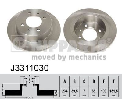 J3311030 NIPPARTS Тормозной диск