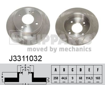 J3311032 NIPPARTS Тормозной диск