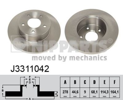 J3311042 NIPPARTS Тормозной диск