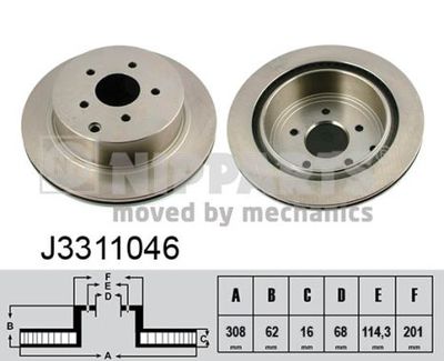 J3311046 NIPPARTS Тормозной диск