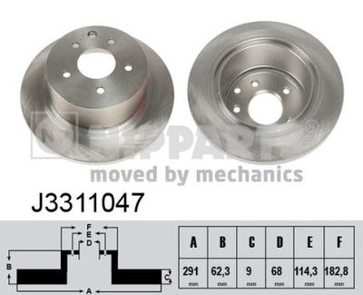 J3311047 NIPPARTS Тормозной диск