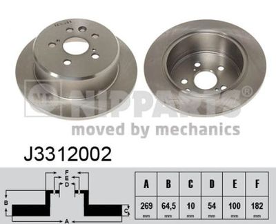 J3312002 NIPPARTS Тормозной диск