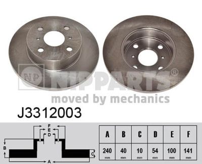 J3312003 NIPPARTS Тормозной диск