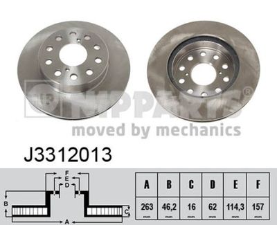 J3312013 NIPPARTS Тормозной диск