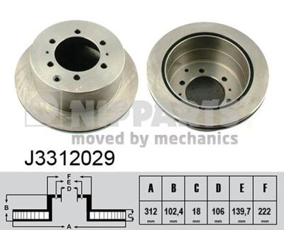 J3312029 NIPPARTS Тормозной диск