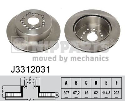 J3312031 NIPPARTS Тормозной диск