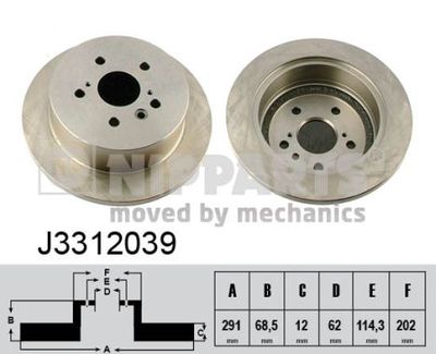 J3312039 NIPPARTS Тормозной диск