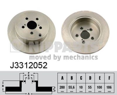 J3312052 NIPPARTS Тормозной диск