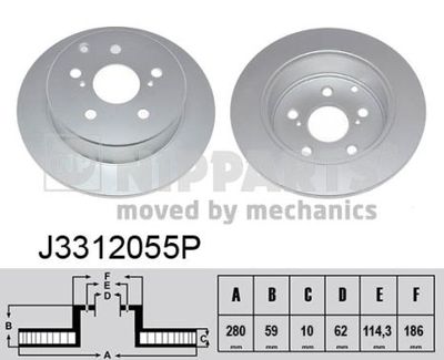 J3312055P NIPPARTS Тормозной диск