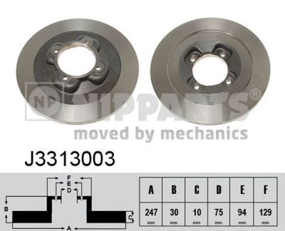 J3313003 NIPPARTS Тормозной диск