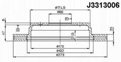 J3313006 NIPPARTS Тормозной диск