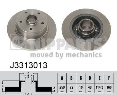 J3313013 NIPPARTS Тормозной диск