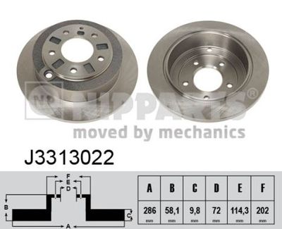 J3313022 NIPPARTS Тормозной диск