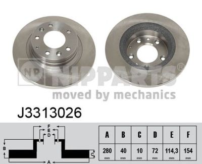 J3313026 NIPPARTS Тормозной диск