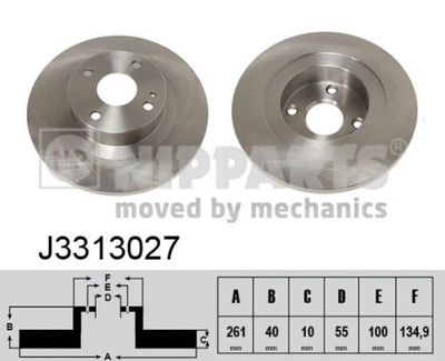 J3313027 NIPPARTS Тормозной диск