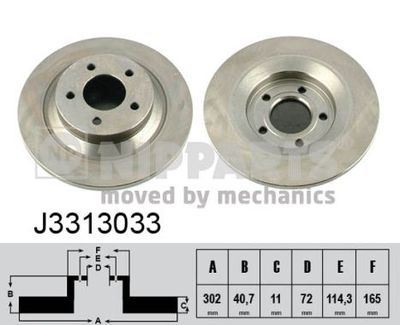 J3313033 NIPPARTS Тормозной диск