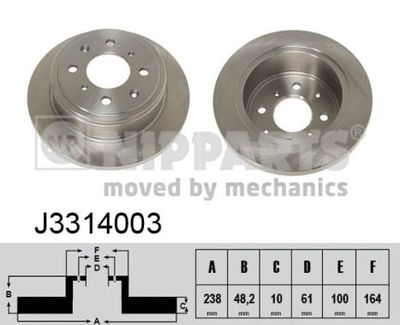 J3314003 NIPPARTS Тормозной диск