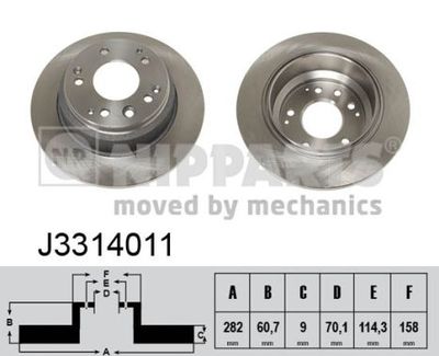 J3314011 NIPPARTS Тормозной диск