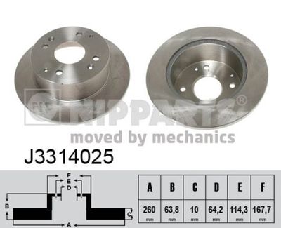 J3314025 NIPPARTS Тормозной диск