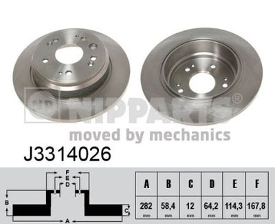 J3314026 NIPPARTS Тормозной диск