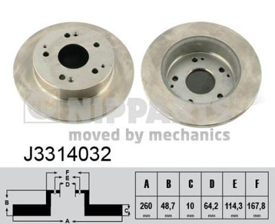 J3314032 NIPPARTS Тормозной диск