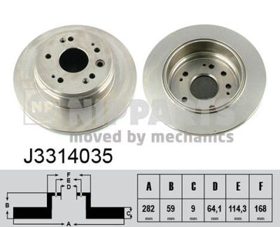 J3314035 NIPPARTS Тормозной диск