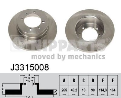 J3315008 NIPPARTS Тормозной диск