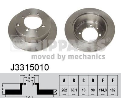 J3315010 NIPPARTS Тормозной диск