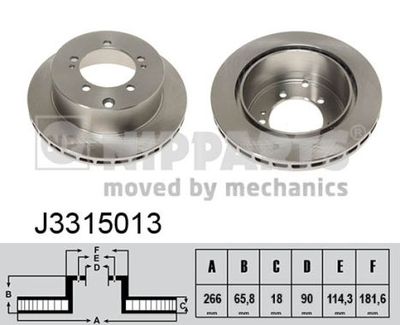 J3315013 NIPPARTS Тормозной диск