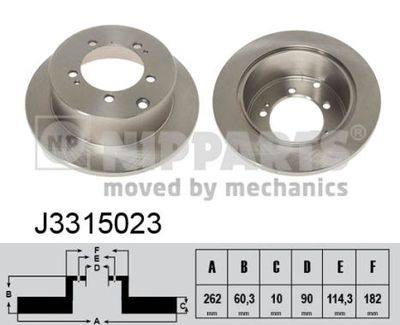 J3315023 NIPPARTS Тормозной диск