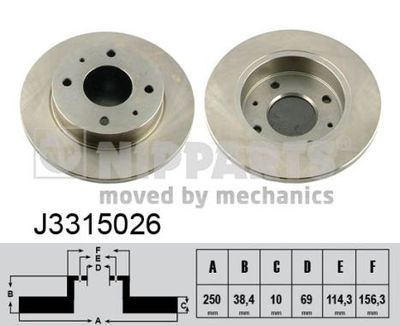 J3315026 NIPPARTS Тормозной диск