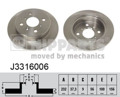 J3316006 NIPPARTS Тормозной диск