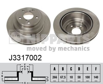 J3317002 NIPPARTS Тормозной диск