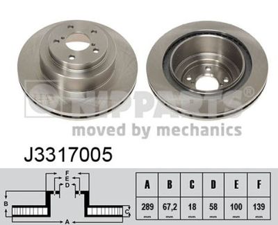 J3317005 NIPPARTS Тормозной диск