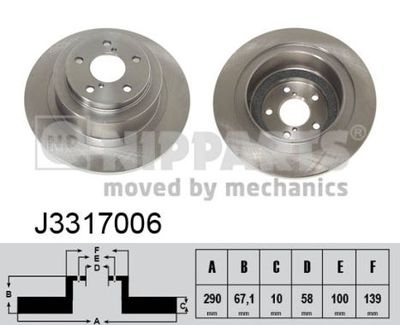 J3317006 NIPPARTS Тормозной диск