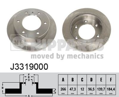 J3319000 NIPPARTS Тормозной диск